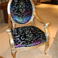 The Duresta Amadeus in two tone purple fabric